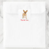 Dank u Chihuahua Puppy Dog Groeten Sticker (Tas)