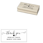 Dank u chique eenvoudige bruiloft rubberen stempel (Gestempeld)