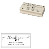 Dank u chique eenvoudige bruiloft rubberen stempel (Gestempeld)