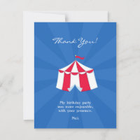 Dank u Circus Carnaval Flat Kaart