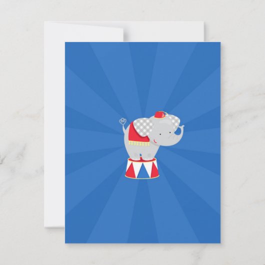 Dank u Circus Carnaval Flat Kaart (Achterkant)