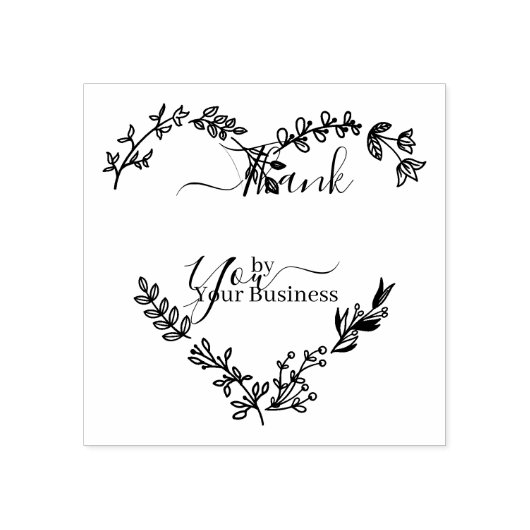 Dank u Citaat met Moderne Calligrafie Rubberstempel (Afrduk)