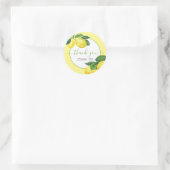 Dank u citroen waterverf stippen rustiek land ronde sticker (Tas)