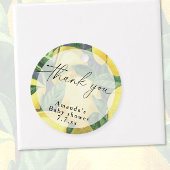 Dank u - Citrus Lemon - Baby shower Bedankjes Labels