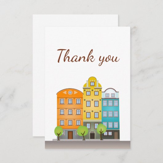Dank u Cityscape High Rise Condo Apartments Bedankkaart (Voorkant / Achterkant)