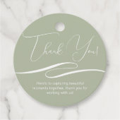 Dank u Client Gift Gepersonaliseerde Logo Sage Gre Bedankjes Labels (Voorkant)