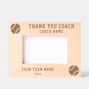 Dank u Coach Baseball Team Naam Sport Gegraveerde Lijstjes