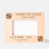 Dank u Coach Baseball Team Naam Sport Gegraveerde Lijstjes (Voorkant)