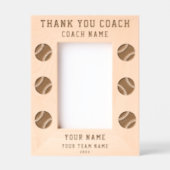 Dank u Coach Baseball Team Naam Sport Gegraveerde Lijstjes (Voorkant)