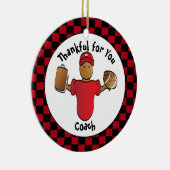 Dank u Coach Cadeautje - Gepersonaliseerde Keepomw Keramisch Ornament (Rechts)