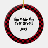 Dank u Coach Cadeautje - Gepersonaliseerde Keepomw Keramisch Ornament (Achterkant)