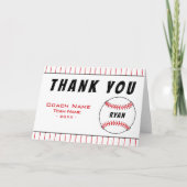 Dank u Coach Honkbal Dank u Kaart (Voorkant)