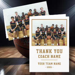 Dank u Coach Kaart Team Naam Foto