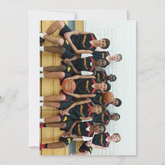 Dank u Coach Kaart Team Naam Foto (Achterkant)