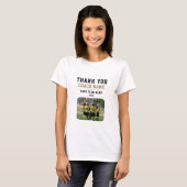 Dank u Coach Team Naam Foto Vrouw T-shirt (Voorkant volledig)