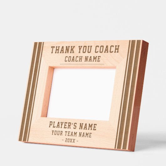 Dank u Coach Team Naam Sport Keepsake Gegraveerde Lijstjes (Links)