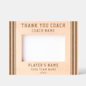 Dank u Coach Team Naam Sport Keepsake Gegraveerde Lijstjes (Voorkant)