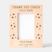 Dank u Coach Voetbal Team Naam Sport Gegraveerde Lijstjes (Voorkant)