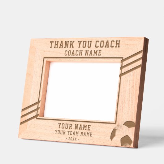 Dank u Coach Voetballer Naam Team Sport Gegraveerde Lijstjes (Links)