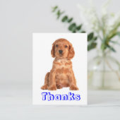 Dank u Cocker Spaniel Puppy Dog Briefkaart (Staand voorkant)