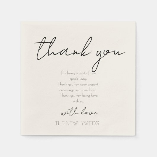 Dank u cocktail servetten (Voorkant)