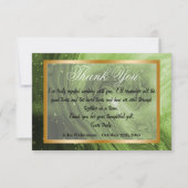 Dank U collega & Licht Groen Marmer, Goud Notitiekaartje (Voorkant)