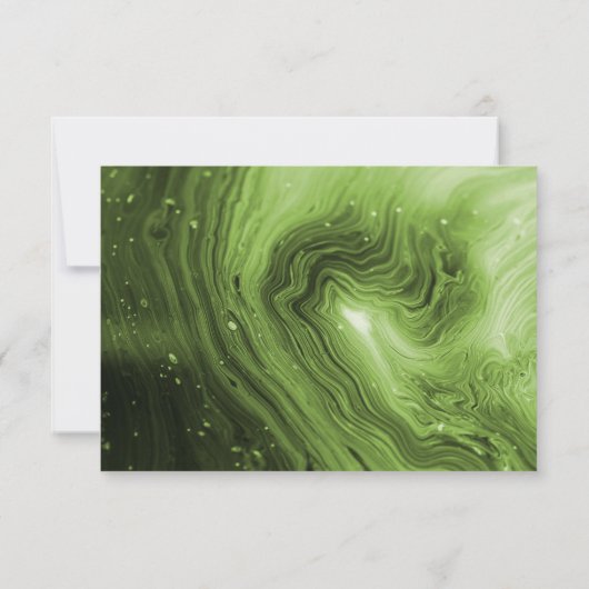 Dank U collega & Licht Groen Marmer, Goud Notitiekaartje (Achterkant)