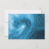 Dank U collega & Lichtblauw Marmer, Goud Notitiekaartje (Achterkant)