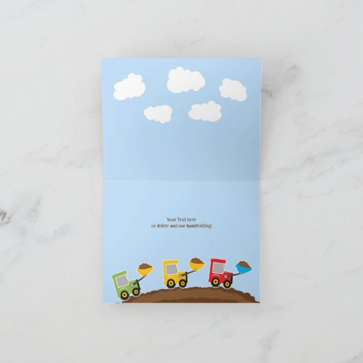 Dank u constructies vrachtwagens Kaart (Binnen)