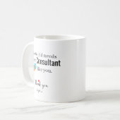 Dank U Consultant — Aangepaste naam Koffiemok (Voorkant links)