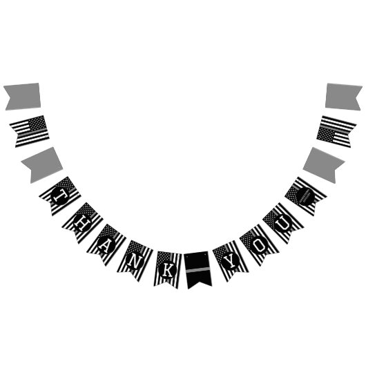 Dank u Correcties Agent Thin Silver Line Vlaggetjes (Alle)