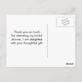 Dank u  Corset Persoonlijk Vrijgezellenfeest Briefkaart (Achterkant)