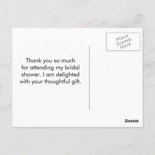 Dank u  Corset Persoonlijk Vrijgezellenfeest Briefkaart (Achterkant)