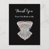 Dank u  Corset Persoonlijk Vrijgezellenfeest Briefkaart (Voorkant)