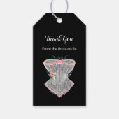 Dank u  Corset Persoonlijk Vrijgezellenfeest Cadeaulabel (Voorkant)