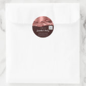 Dank u Cosmetics Logo QR Code Glitter Strokes Ronde Sticker (Tas)