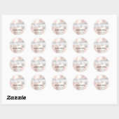 Dank u Cosmetics Logo QR Code Roos Grey Ronde Sticker (Vel)