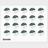 Dank u Cosmetisch LogoQRCode Woodland Green White Ronde Sticker (Vel)