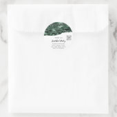 Dank u Cosmetisch LogoQRCode Woodland Green White Ronde Sticker (Tas)