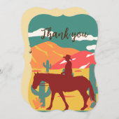 Dank u - cowboy - postuse uitnodiging (Voorkant / Achterkant)