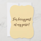 Dank u - cowboy - postuse uitnodiging (Achterkant)