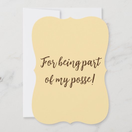 Dank u - cowboy - postuse uitnodiging (Achterkant)