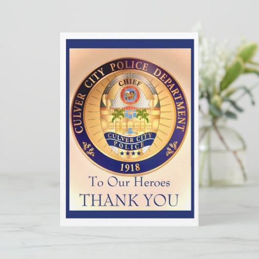 DANK U CPD plat dank u kaart (Staand voorkant)