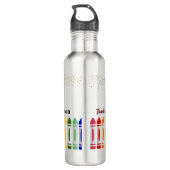 Dank u Crayon Star Design voor Docent Waterfles (Achterkant)