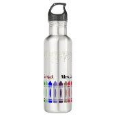 Dank u Crayon Star Design voor Docent Waterfles (Voorkant)