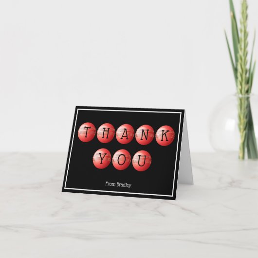 Dank U Cricket Aangepast Gepersonaliseerd Bedankkaart (Voorkant)