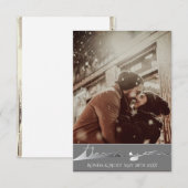 "Dank u" Custom Photo Wedding Kaart (Voorkant / Achterkant)