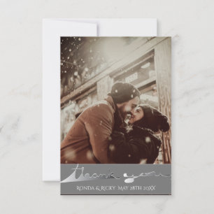 "Dank u" Custom Photo Wedding Kaart