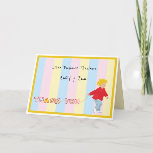 Dank u dagleraar kaart (Voorkant)