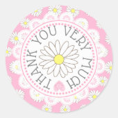 Dank u Daisy Theme Stickers (Voorkant)